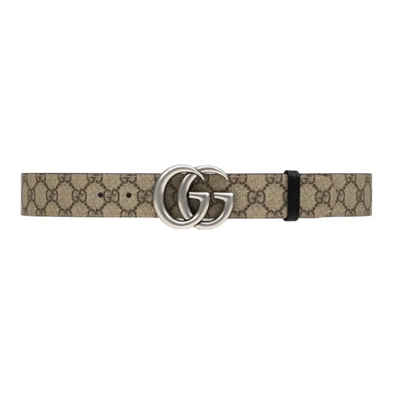GUCCI Reversible Gg Supreme Belt Beige/Ebony-0