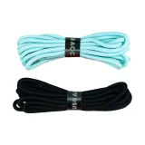 Lake Blue Round Shoelace 1 Pack+Black Round Shoelace 1 Pair