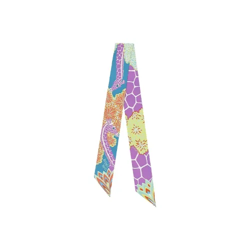 HERMES Silk Scarves Women's Light Purple