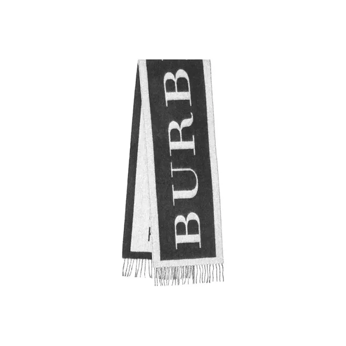 Burberry Scarves Unisex Black White-1