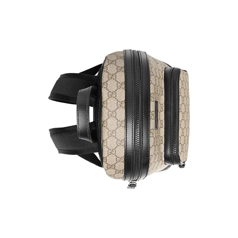 GUCCI Canvas With Leather Backpack Trumpets Unisex Ebony-5