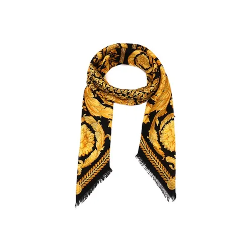 VERSACE Printed Scarf Black Men's