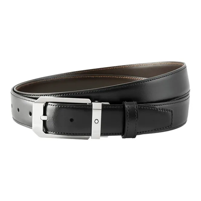 MONTBLANC Cow Leather Belts Men's Width 3cm-0