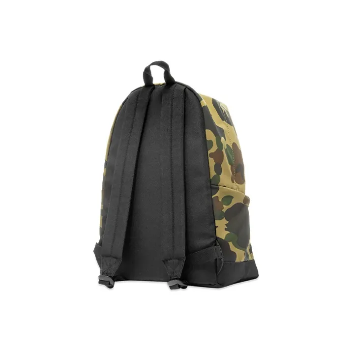 A BATHING APE Bape Polyester Backpack Unisex Green Camouflage-1