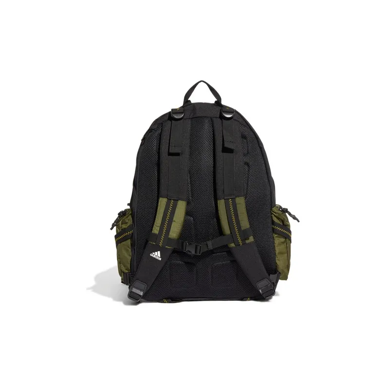 Adidas Polyester Backpack Regular Unisex Black Green-2