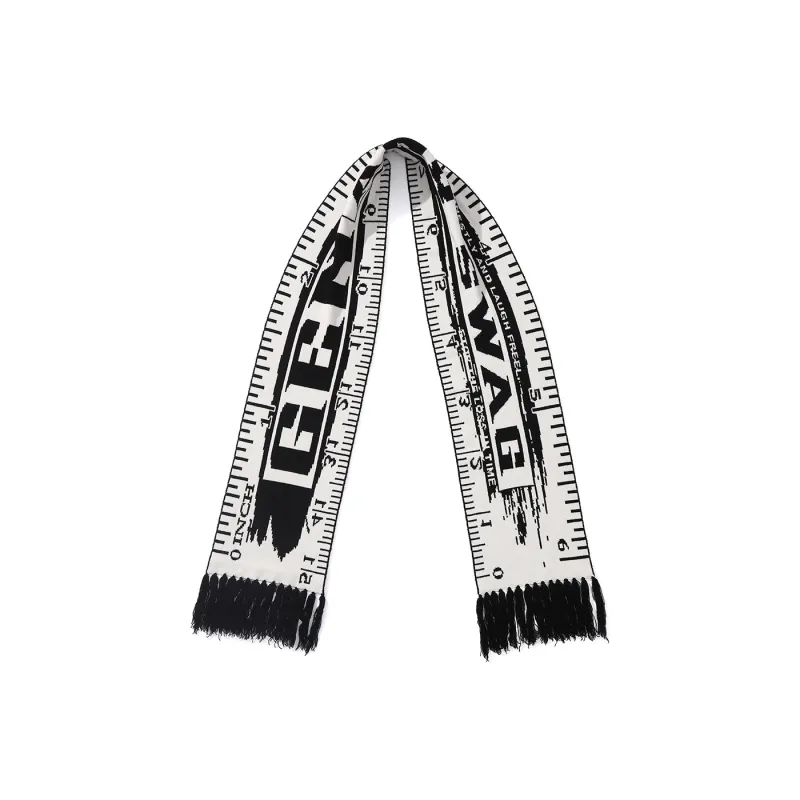 GENANX Scarves Unisex Black/White-1
