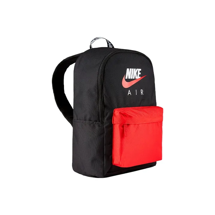 Nike Heritage Polyester Backpack Regular Unisex Black Red-2