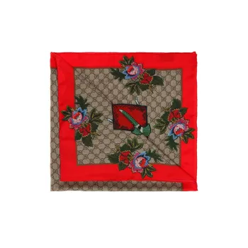 GUCCI Gg Snake Print Scarf