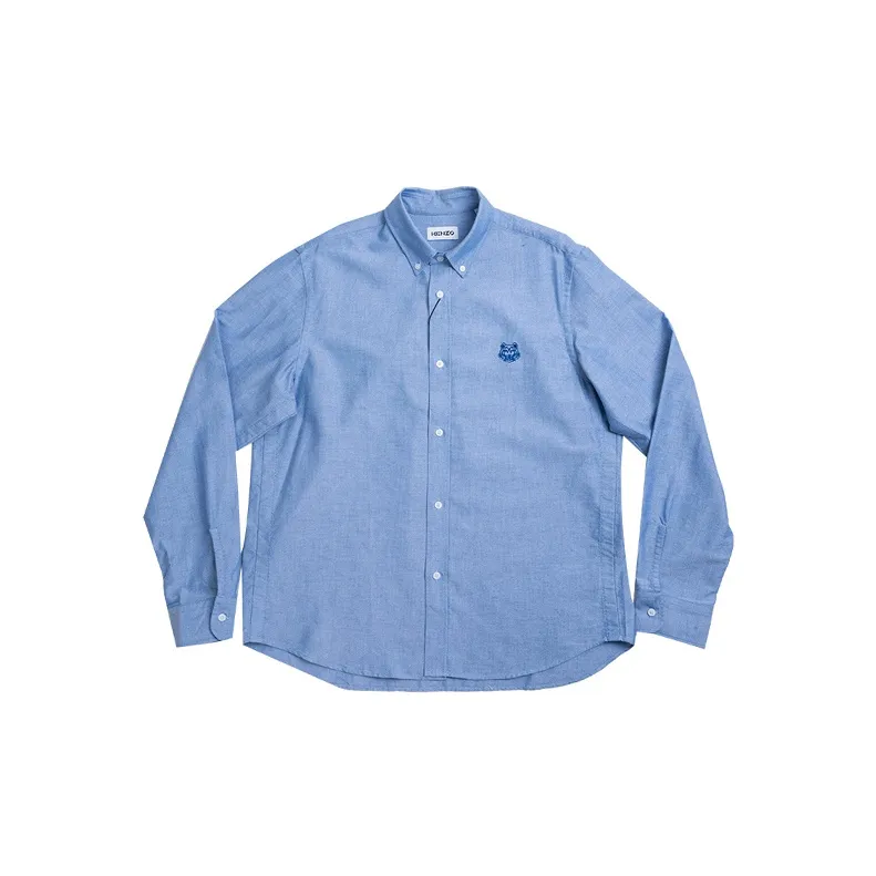 KENZO Classic Tiger Head Shirt Fall Men's Sky Blue-3
