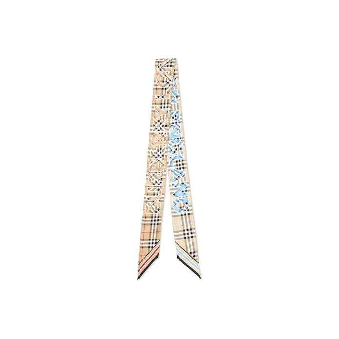 Burberry Vintage Silk Scarves Women's-0