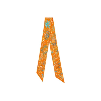 HERMES Silk Scarves Unisex Orange