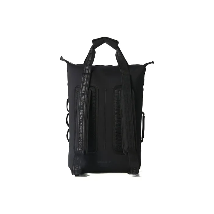 Adidas Originals Neoprene Fabric Backpack Double Shoulder Backpack Handbag Regular Unisex Pure Black-1