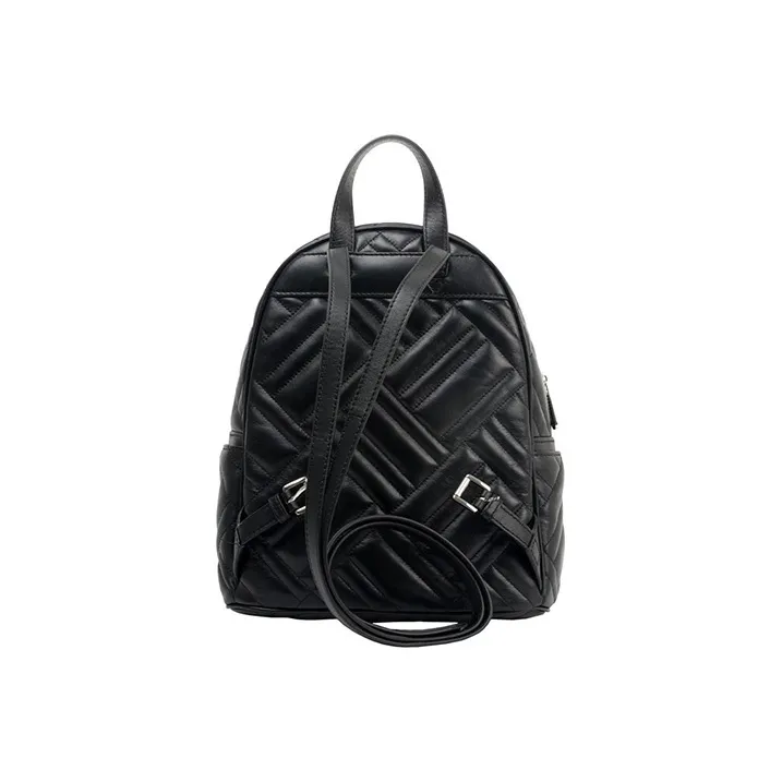MICHAEL KORS Abbey Leather Backpack Medium Size Women's Black-2