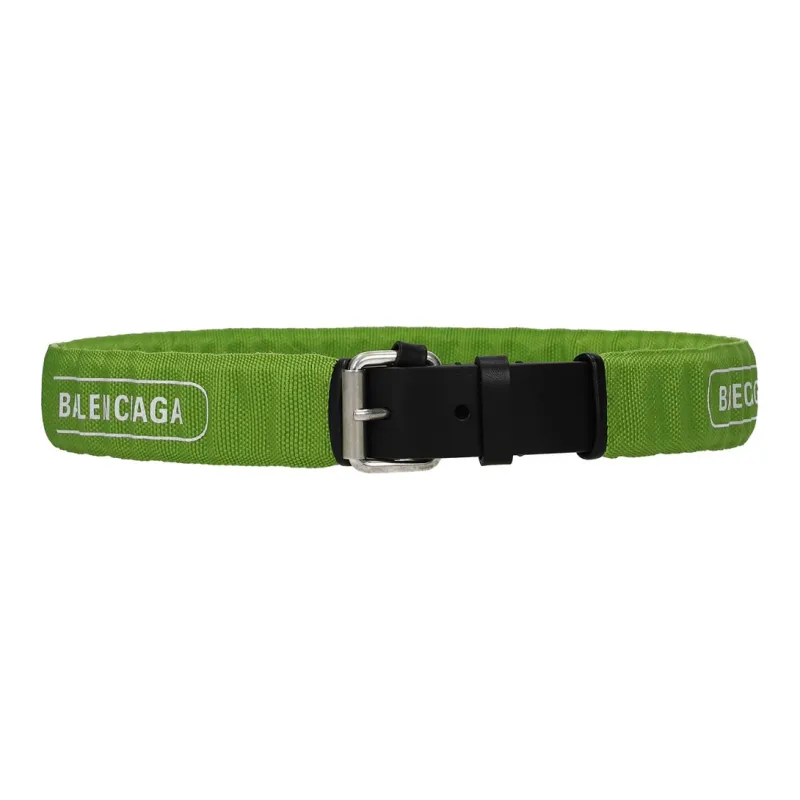 Balenciaga Leather Belts Men Green-0
