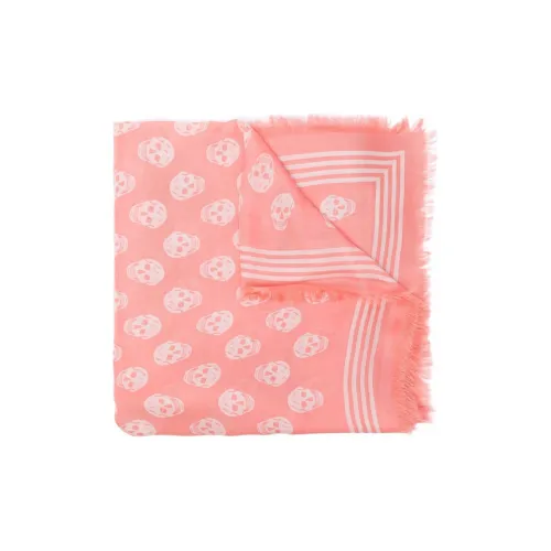 Alexander McQueen Silk Scarves Unisex Pink