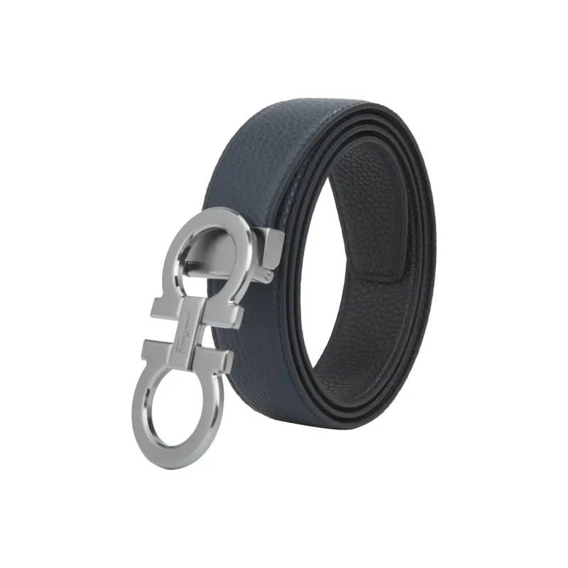 FERRAGAMO Cow Leather Leather Belts Men's Multicolor Width: 3.5cm-2