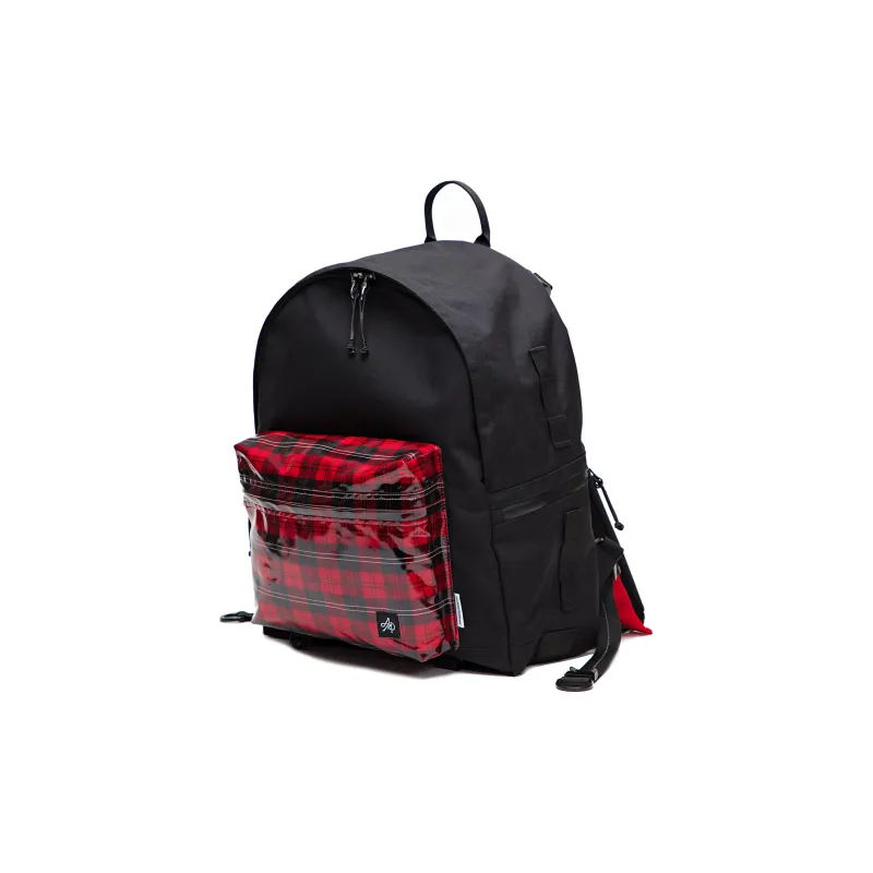 The MAD HATcher Polyester Polyamide Backpack Regular Unisex Black & Red-2