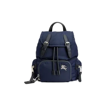 Burberry Canvas Backpack Unisex Ink Blue