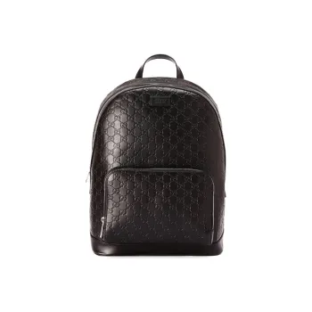 GUCCI GG Matelassé Leather Backpack Men's Black