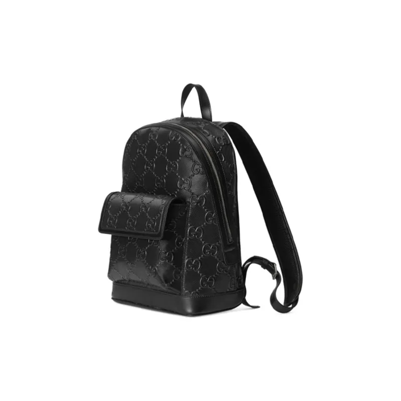 GUCCI Leather Backpack Unisex Black-1