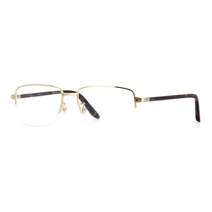 CARTIER Santos Eyeglass Frame Rectangular Glasses Men's-0