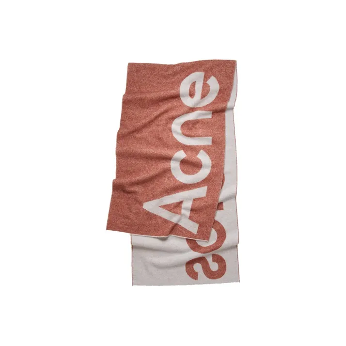 Acne Studios Knit Scarves Unisex Red White-1