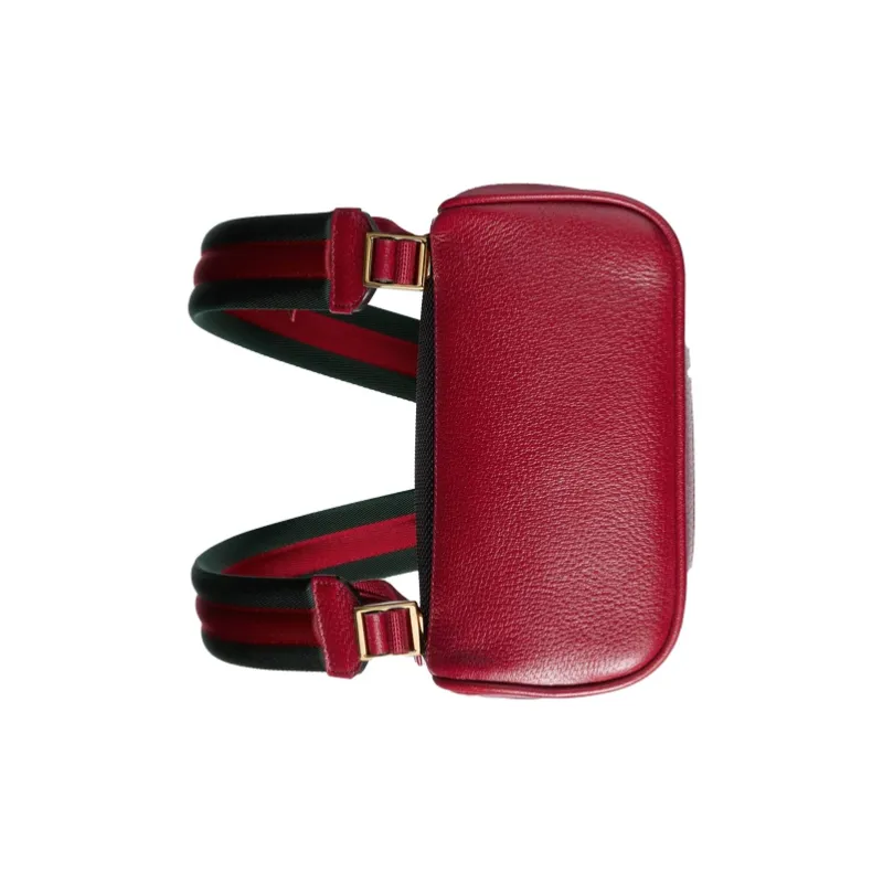 GUCCI Doraemon Collaboration Canvas With Leather Backpack Regular Unisex Ebony/Red-6