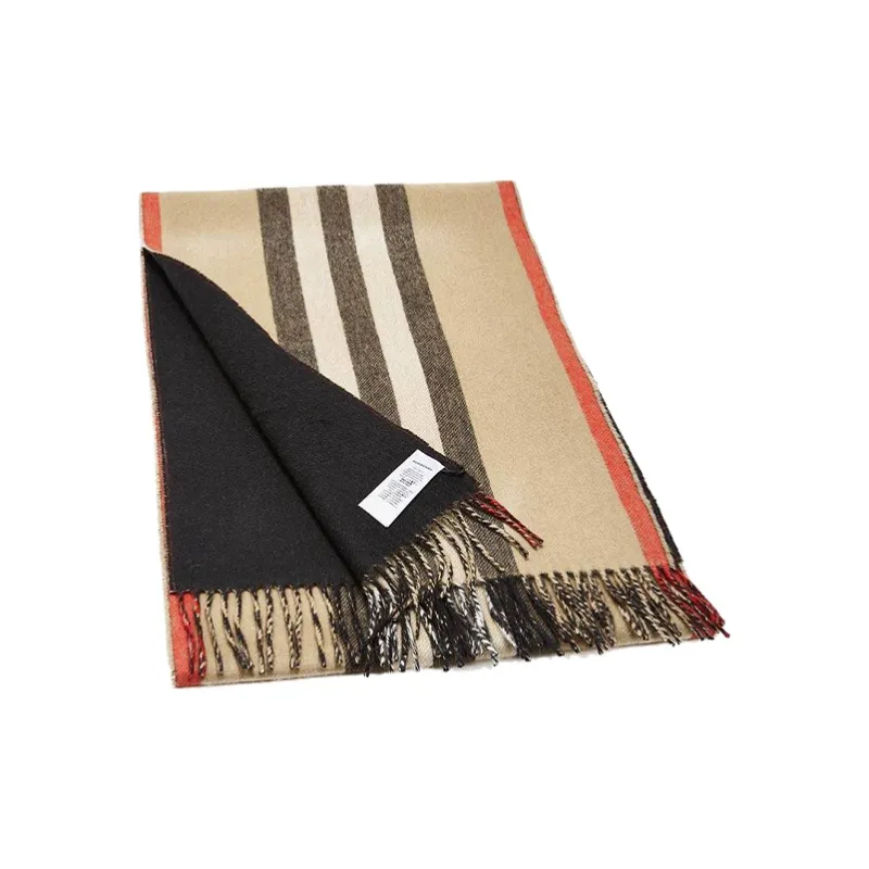 Burberry Knit Scarves Unisex Archive Beige/Black-2
