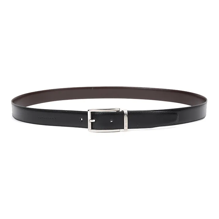 LONGCHAMP Leather Belts Men Black/Mocha-2