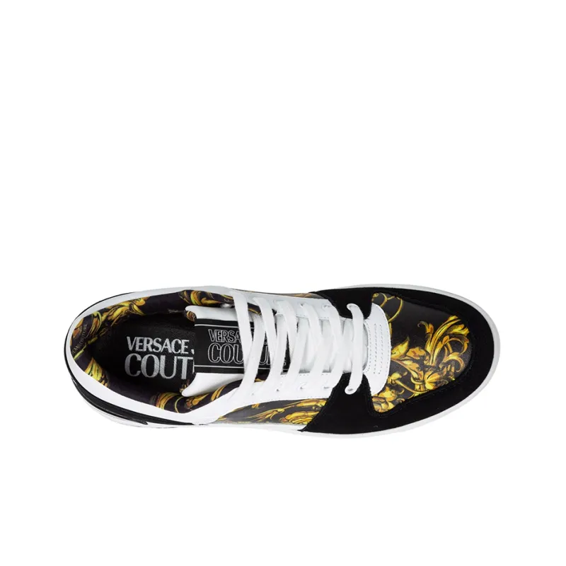 VERSACE JEANS Couture Garland Starlight Stylish Skateboarding Shoes Men's White Black-3