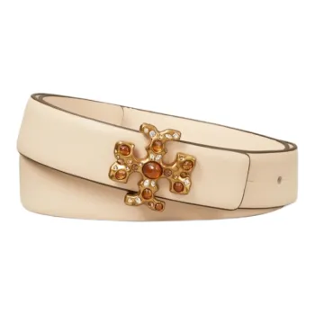 TORY BURCH Leather Belts Women's Cream White