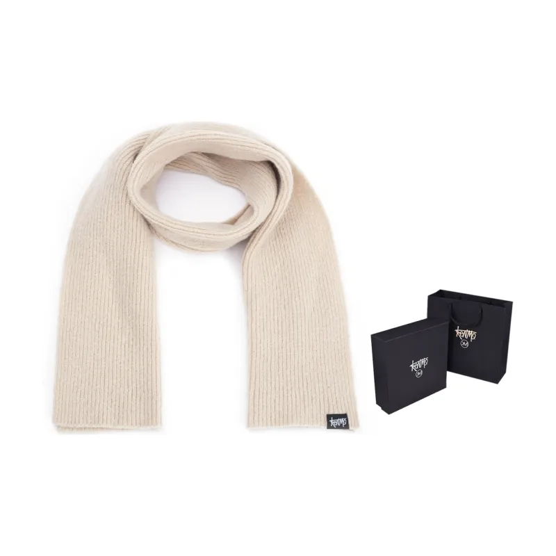 KENMO Knit Scarves Unisex Black/Khaki/Green-19
