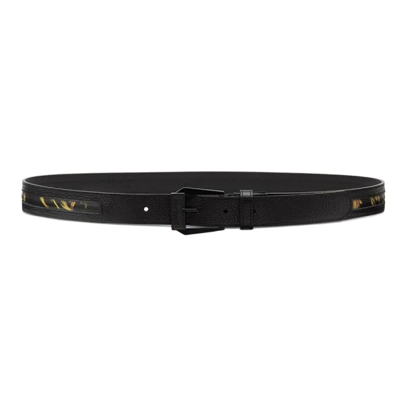 VERSACE JEANS COUTURE Versace REGALIA BAROQUE Side Print Design Leather Belts Men's Width 3cm-0