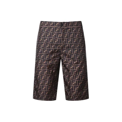 FENDI Swimming Shorts Men Brown