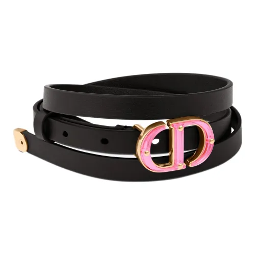 DIOR Leather Belts Women's Black