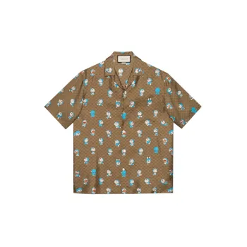 GUCCI X Doraemon Gg Bowling Shirt