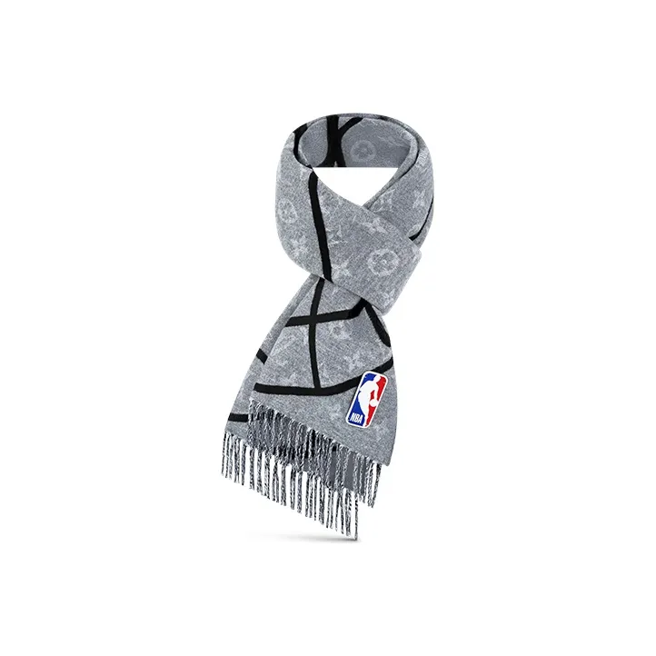 Nba X LOUIS VUITTON Knit Scarves Men Black Gray-2