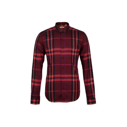 Burberry Shirts Men Red