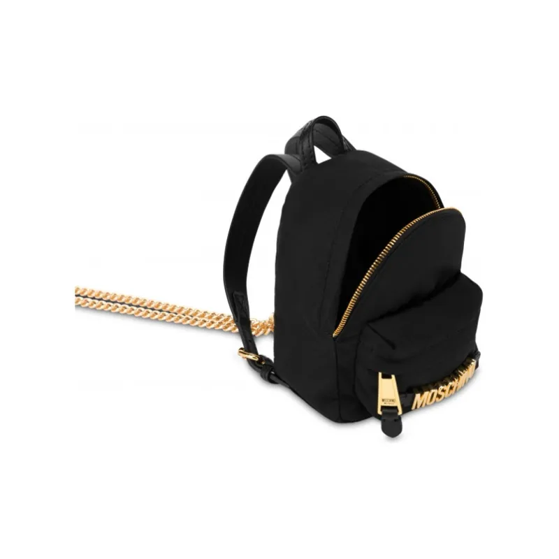 MOSCHINO Nylon Backpack Mini Women's Black-2