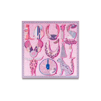 LOUIS VUITTON Silk Scarves Women's Pink