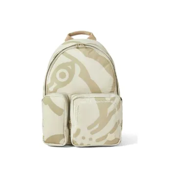 KENZO Polyamide Backpack Unisex Ecru