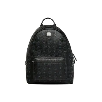 MCM Stark Backpack Visetos Side Studs Medium Black