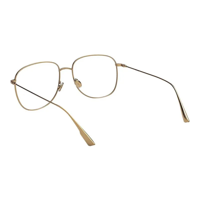 DIOR Alloy Square Eyeglass Frames Unisex Gold-2