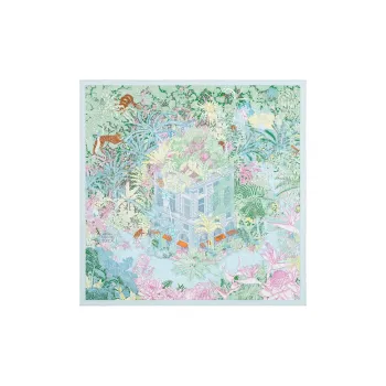 HERMES Silk Scarves Unisex Turquoise