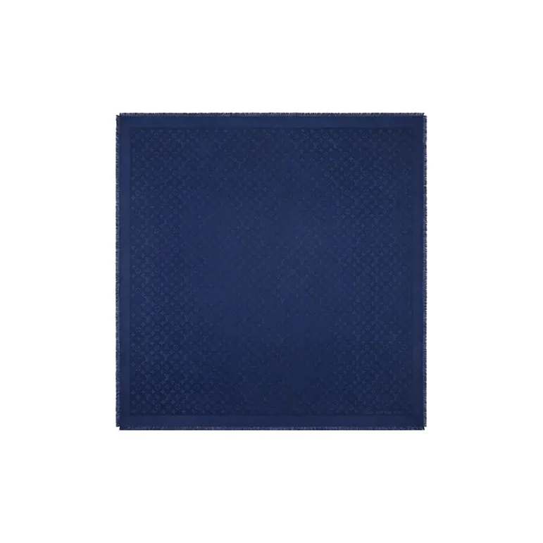 LOUIS VUITTON Monogram Shawls Unisex Dark Blue-2