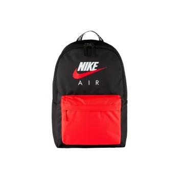 Nike Heritage Polyester Backpack Regular Unisex Black Red