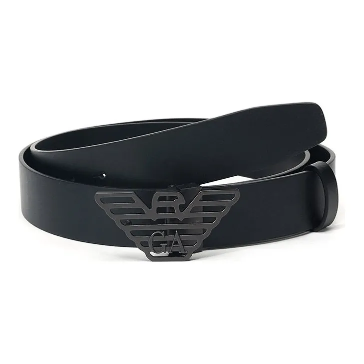 EMPORIO ARMANI Leather Belts Men Black-0