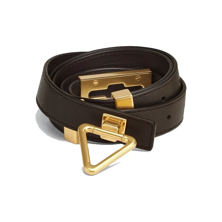 Bottega Veneta Leather Belts Women's Chocolate-0