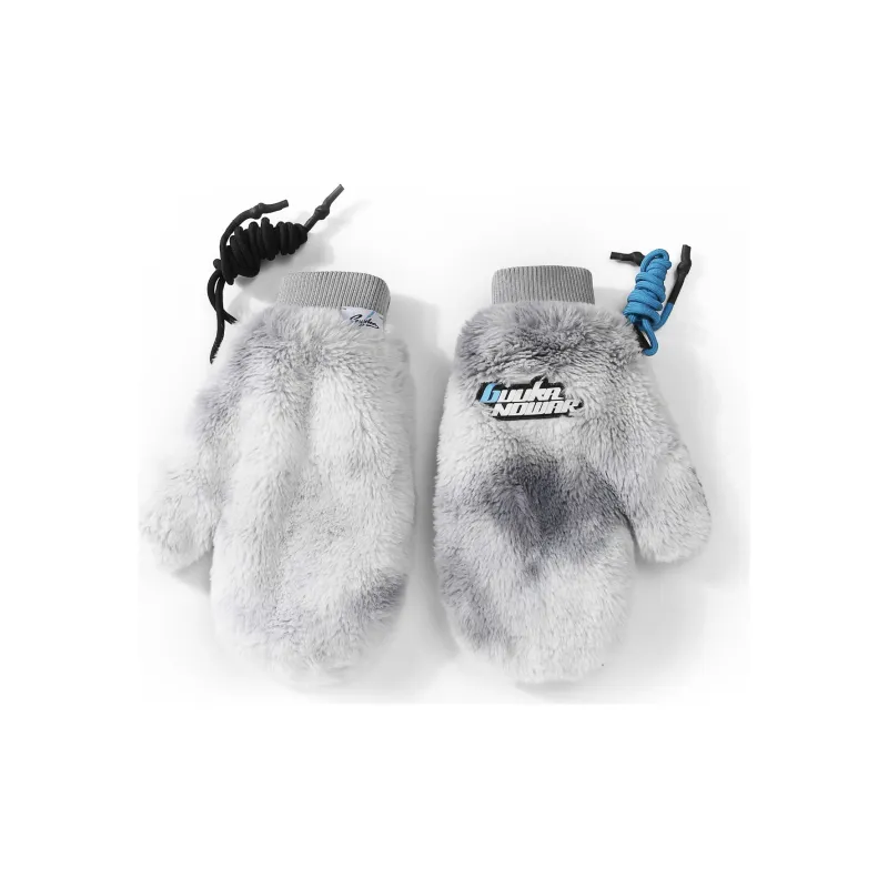 Guuka Polyester Knit Gloves Unisex Light Gray-2