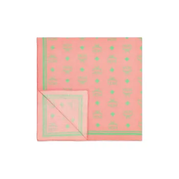 MCM Silk Scarves Unisex Pink